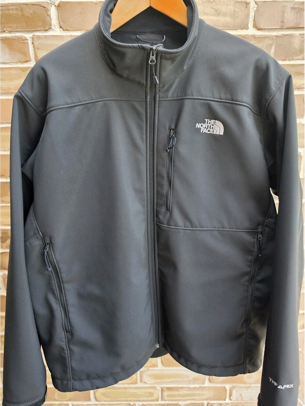 The North Face Men's XXL Apex Bionic Softshell Jacket Black Fleece Full Zip